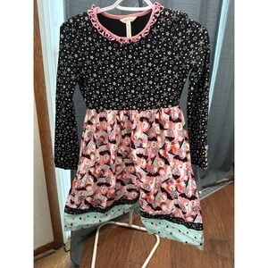 Matilda Jane Girls Halloween Ghost Witch Bat‎ Star Print Dress Size 12